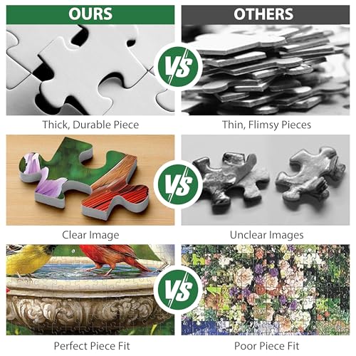 500 Piece Puzzles for Adults, Birds Jigsaw Puzzle 500 Piece for Adults Seniors, Recycled Cardboard Large Piece Puzzle 500, Family Games Great Gift for Mom Dad Family Friends 20.5 x 15 in - style: Birds Puzzle