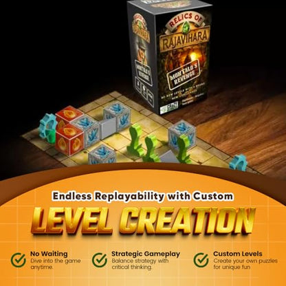 Montalo’s Revenge Expansion Pack for Relics of Rajavihara – an Epic Adventure for Fans of Strategy, Tabletop, and Solo Player Board Games - style: Expansion pack