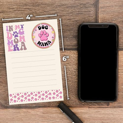 DAILY RITMO® Dog Mom Era Stick to Do List Notepad | Dog Lover Mama Stationery Gifts for Women | Rescue Moms Gift for Mothers Day Birthday Christmas 4"x6" 50 Pages - size: Dog Mama