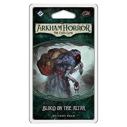 Fantasy Flight Games Arkham Horror The Card Game Blood on the Altar MYTHOS PACK - Unearth the Secrets of Dunwich! Cooperative Living Card Game, Ages 14+, 1-4 Players, 1-2 Hour Playtime - size: Mythos Pack, style: The Essex County Express