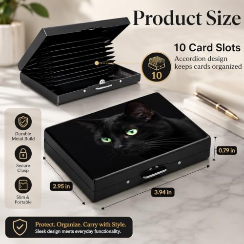 Cheetah Metal Wallet Credit Card Protector Case Equipped RFID Blocking | with Pop-Up Button Slim Business Cards Holder Aluminum Cards Case Exclusive Leopard Print Gifts for Women Men - color: Leopard Print