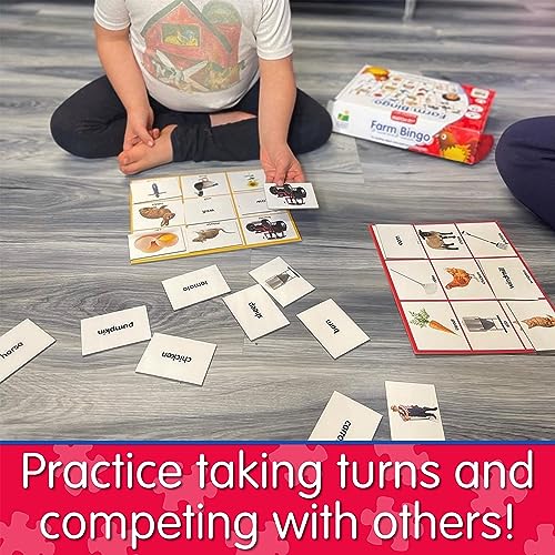 The Learning Journey: Match It! Bingo - Farm - Reading Game for Preschool and Kindergarten 36 Picture Word Cards - style: Farm