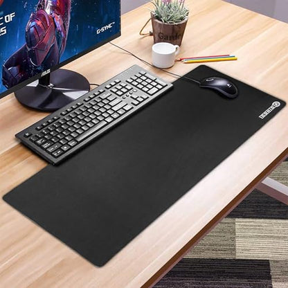 XXL Extended Gaming Mouse Pad/Mat 40"x18"(Black) - Large & Wide Desk Cloth Mousepad - Stitched/Water Proof/Non Slip Base - color: Black, size: XXL 40"x18"