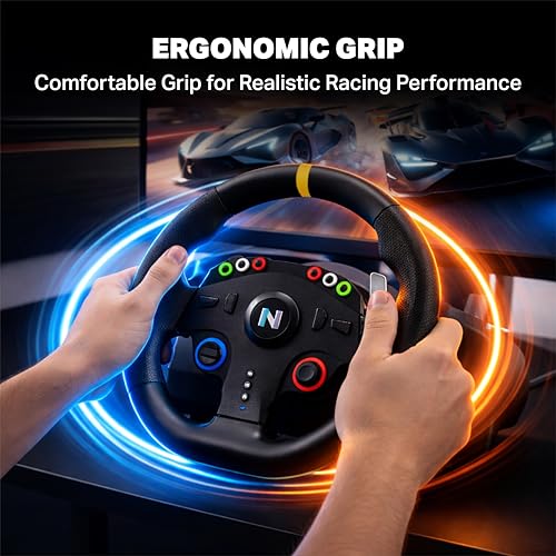 Nitho Drive Pro ONE V24 Racing Wheel with Pedals, 270° Gaming Steering Wheel Compatible with PC, PS4, Xbox One, Xbox Series X|S and Switch, Driving Simulator for Racing Games