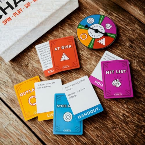 CONTROLLED CHAOS - The Ultimate Adult Party Card Game | 4 Decks in 1 with 250+ Roasts and Challenges That Will Get You Drinking | Great for Game Nights, Pre-Games, White Elephant, Bachelorettes