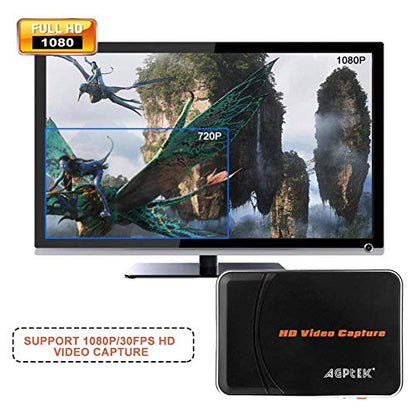 1080P HDMI Video Capture Card HD Game Recorder Compatible with Xbox One/360/ PS4/ Wii U/Nintendo Switch and Support Mic in for Commentary - No PC Required | Compatible with Xbox One/360/ PS4/ Wii U /Nintendo Switch and Support Mic in for Commentary - No P