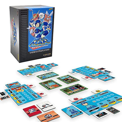 KESS: Mega Man: Adventures - Battle Board Game, Card & Dice Management, Iconic Boss Fights, Cooperative Robot Blasting Action, Ages 14+, 1-4 Players
