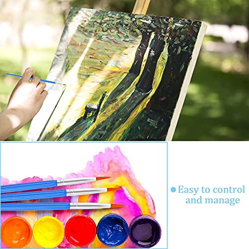 30 Pcs Round Paint Brushes, Small Brush Bulk for Miniature Detail Painting | Nylon Bristles Plastic Short Handle, Art Crafts School Projects, Flat Detail Painting, Crafts Face Painting - style: Round Paint Brushes