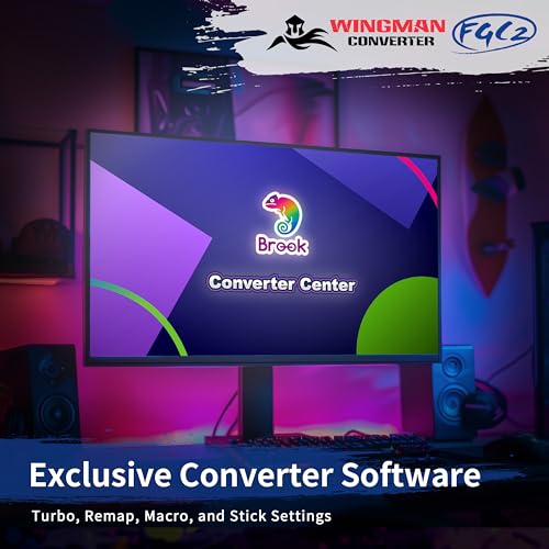 Brook Wingman FGC2 Converter with Keychain-Arcade Joystick Adapter Gamepad for PS5 & PC, Supports All PS5 Games (Official Exclusive Version)