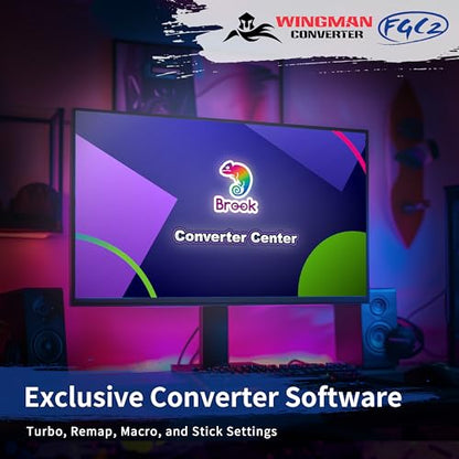 Brook Wingman FGC2 Converter with Keychain-Arcade Joystick Adapter Gamepad for PS5 & PC, Supports All PS5 Games (Official Exclusive Version)