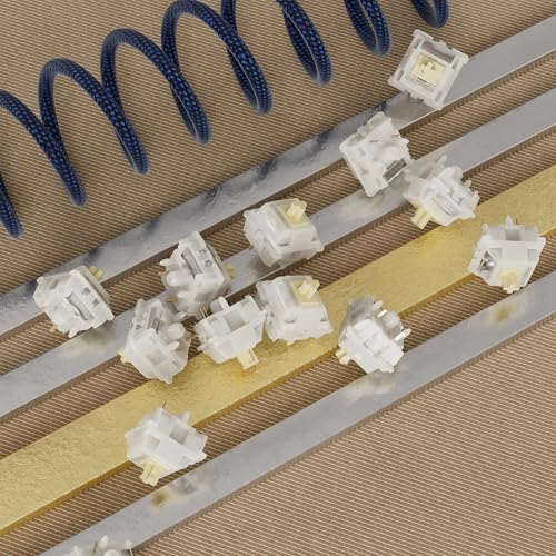 kutethy GATERON Milky Yellow Pro V3 Pre-Lubed Tactile 5 Pin Keyboard Switches for All MX Mechanical Keyboard (36PCS) - color: V3 Tactile switch, size: 36pcs