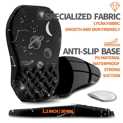 Ergonomic Slope Mouse Pad Wrist Support, Wrist Rest Mousepad for Carpal Tunnel Pain Relief with Massage Bulge and Slow Rebound Memory Foam (12x8 inch, Galactic System) - color: Am004-galactic System