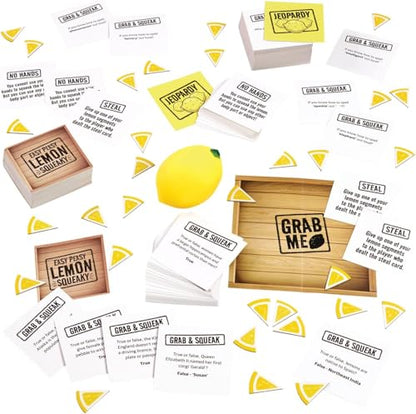 Easy Peasy Lemon Squeaky Game - Ideal Family Board Game for Kids and Adults, Unique Mix of Trivia, Mental and Physical Challenges| Suitable for Ages 12+ | 4+ Players