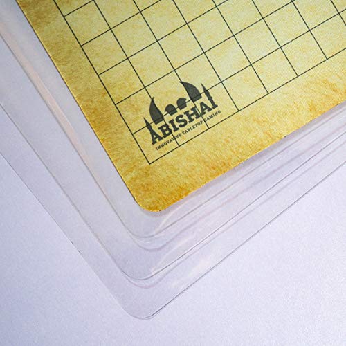 Abishai RPG Battle Grid Mat Accessory 24" x 36" Dry Erase PVC Film 3PCs - Table Top Role Playing Map - DND Role Play - Dungeons and Dragons Maps
