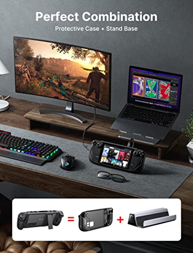 JSAUX PC0104 ModCase for Steam Deck + PC0102 Steam Deck Case with Kickstand
