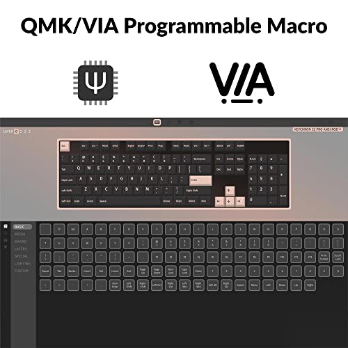Keychron C2 Pro Wired Custom Mechanical Keyboard Full Size Layout QMK/VIA Programmable Macro RGB Backlit with Hot-Swappable Keychron K Pro Brown Switch OEM Profile PBT Keycaps for Mac Windows Linux - style: Hot-swap Keychron K Pro Brown Switch