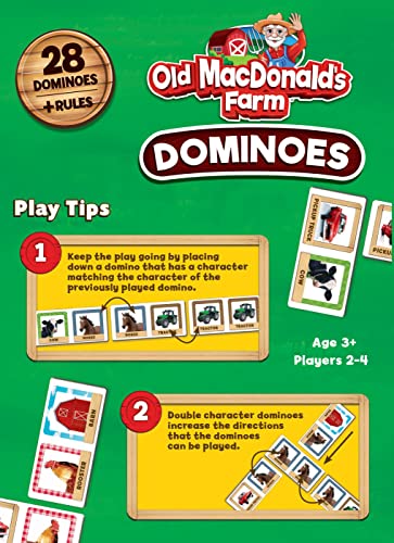 MasterPieces Kids Games - Old MacDonald's Farm Picture Dominoes - Game for Kids and Family - style: Old MacDonald's Farm