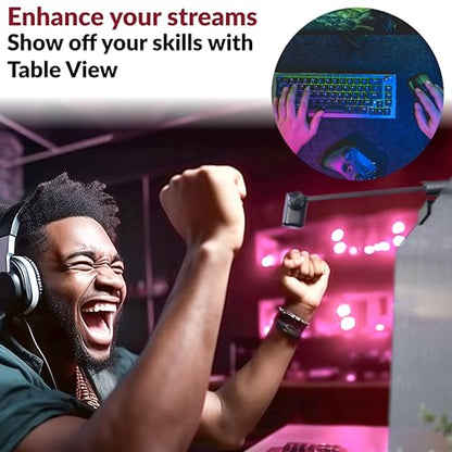 CA Essential Webcam Flex (WC-Flex) – Multi-function HD webcam with three mounting positions, Center View for better eye contact, Table View for desktop sharing and Traditional View on top of a monitor
