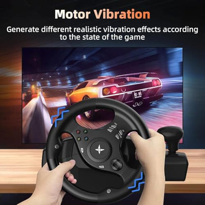 NBCP PC Racing Wheel,F2 Pro 270 Degree Universal USB Car Sim Race Steering Wheel 10.2-inch Gaming Racing Wheel Driving Wheel and Linear Pedals for PC,PS4,PS3,Xbox One,Xbox Series X|S,Switch - color: Black-270 ° PC,PS4,XBOX