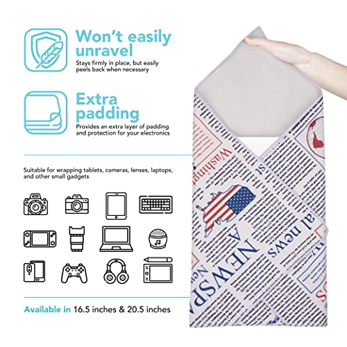 Foto&Tech Flexible Magic Cloth Wrapper, Anti-Scratch Camera Lens Book Wrap Travel Case, Compatible with DSLR Camera Lens Laptop Smartphone Tablet Gaming Consoles - color: White, size: 16.50 x 16.50 Inch