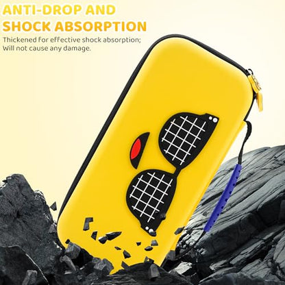 GLDRAM Yellow Travel Carrying Case for Nintendo Switch 2 | Shockproof & Portable Storage Case Hard Shell Single Bag with 12 Game Card Slots - color: Yellow