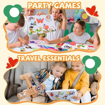 Sinceroduct Make Your Own Stickers for Kids, Fun Bug Sticker Kit with 60 Insect, Animal Face Sticker Sheets, Perfect for Rewards, Party Favors, Holiday Gifts, and Christmas Day, Valentine's Day - style: Insect