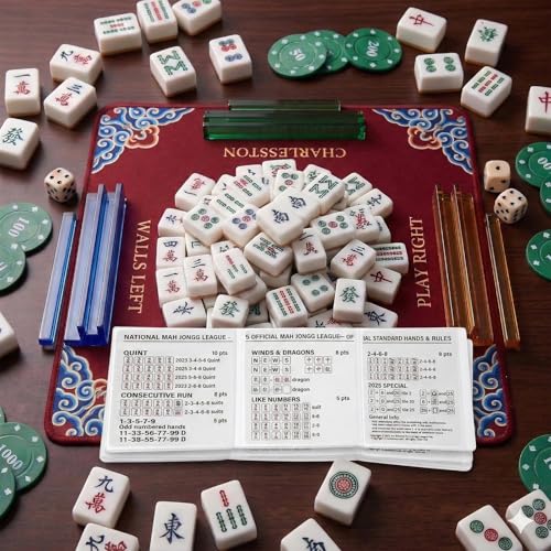 2Pcs Waterproof Mahjong Card Holder Protector Clear 6.1 × 4.96In | 2026, Durable Protective Cover Holder, Frosted Plastic, For NMJL Extra Large Cards, Mahjongg Accessories Gifts