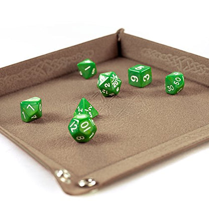 BBG Deluxe Portable Folding 9 Inch Leather Dice Tray - Great for Most Fantasy Games!