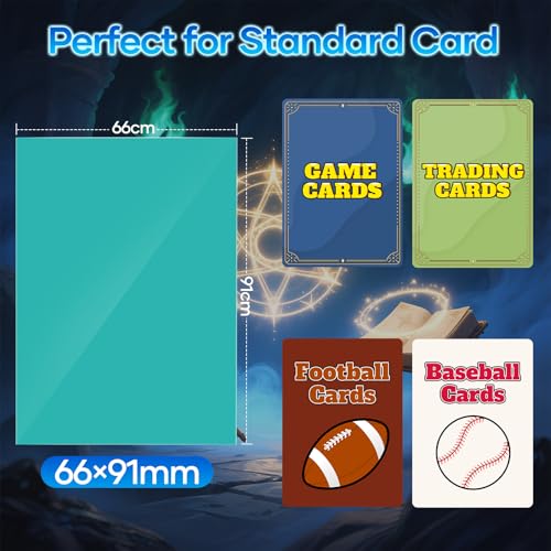 500 Count Card Sleeves, Matte Magic Card Sleeves, Smooth Shuffle & Tear Resistant, Fit for MTG, TCG, CCG (Cyan) - color: Cyan, size: 500 Pack