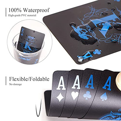 ACELION Waterproof Playing Cards, Plastic Playing Cards, Deck of Cards, Gift Poker Cards (Black Wolf) - color: Black Wolf