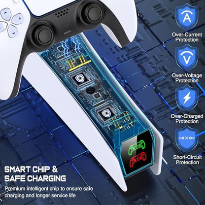 PS5 Controller Charger Station for PlayStation 5 Controllers Dual Stand Charger Dock, PS5 Controller Charging Station Accessories(S - size: S