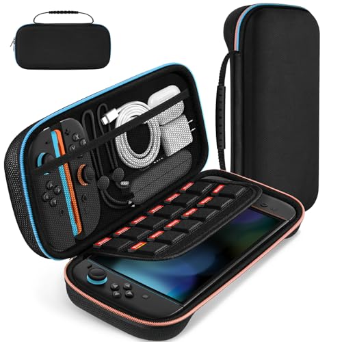 ivoler Carrying Case for Nintendo Switch 2 Model(2025), Portable Hard Shell Pouch Carrying Travel Game Bag for Nintendo Switch 2 Accessories Holds 12 Game Cartridge (Black) - color: Black, size: 7.9''