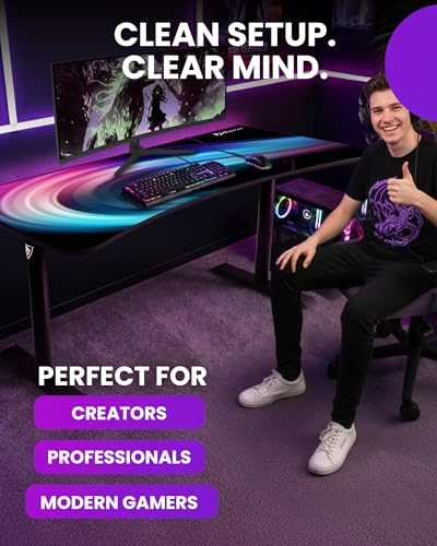 Arozzi Arena Gaming Desk Pad D009 | Full Desk Mouse Pad, Washable Desk Mat, Anti-Slip Rubber Base, Water-Resistant Surface - color: D009