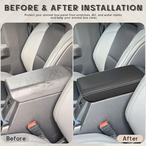 ramuel Center Console Armrest Cover for Ford Bronco 2021-2025 | Anti-Scratch ，Non-Slip ，PU Leather ，Easy Install - size: for Bronco 6th Gen