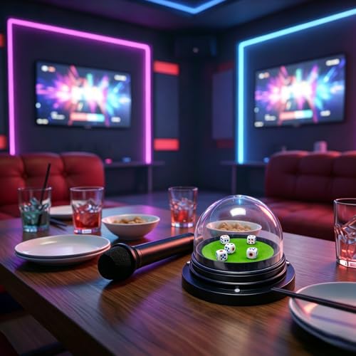 Automatic Dice Roller Cup with Dices for Adults Party Table Games EK1981