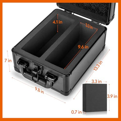 Graded Card Storage Box, PSA Slab Case Holder for Graded Cards, Top Loaders Trading Card Storage Hard Case for Sports Card, Top Loaders, One Touch, Game Cards (2 Row) - style: 2 Row