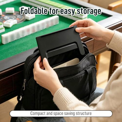 TIMESS Mahjong Card Holder for Table, Under Mat Slide in Stand Angled Viewing Rack Foldable 3D Printed Space Saving Accessory for American Mahjong Mat
