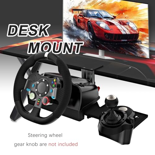 EG STARTS 1 Set Desk Mount for Sim Racing Wheel Stand Simulator Cockpit Wheel Stand Racing Steering Shifter Mount fit for Logitech G25 G27 G29 G920 G923 Thrustmaster T248 T300 T-GT TS-PC T500 T818