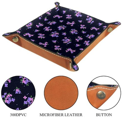 Floral Pattern Dice Tray PU Leather Dice Rolling Tray Folding Dice Holder for Dice Games, Like RPG, DND and Other Table Games - color: Multi 6