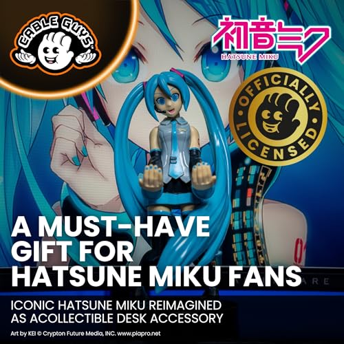 Cableguys Hatsune Miku Figure Controller Holder & Phone Stand - Officially Licensed Vocaloid Anime Gift for Gamers, Compatible with Nintendo Switch, Xbox & PlayStation