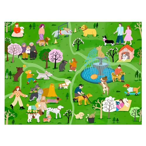 Jigsaw Puzzles for Adults 500 Pieces, Sunny Pups Day | Colorful Home Wall Decor for Family Challenging Games - color: Sunny Pups Day