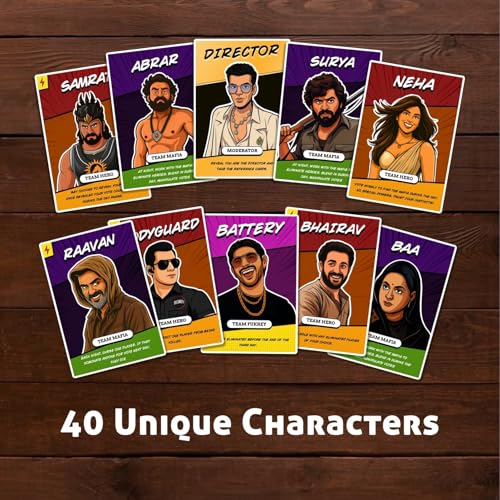 Filmy Mafia – Bollywood Themed Social Deduction Party Game | Fun Board Game for Families, Friends & Adults | 6–40 Players