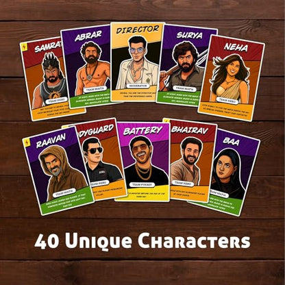 Filmy Mafia – Bollywood Themed Social Deduction Party Game | Fun Board Game for Families, Friends & Adults | 6–40 Players