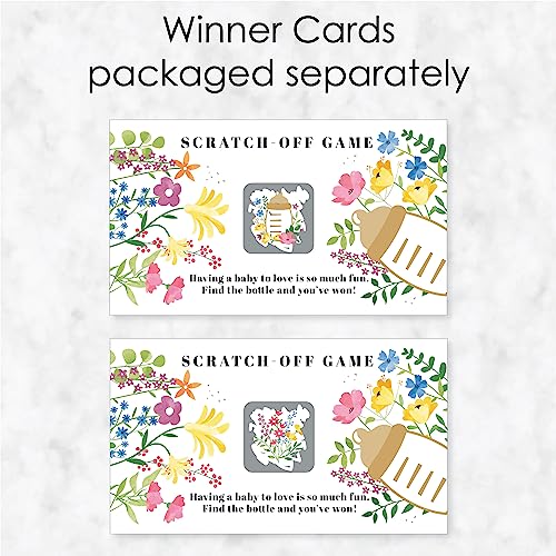 Big Dot of Happiness Wildflowers Baby - Boho Floral Baby Shower Game Scratch Off Cards - 22 Count - style: Wildflower