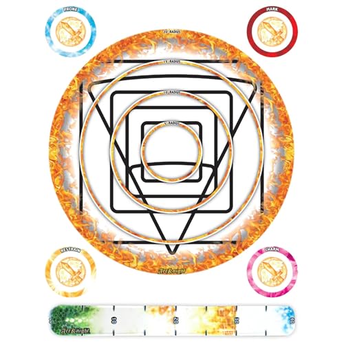AOE Multipurpose DND Spell Effect Templates - Area of Effect Markers for Dungeons and Dragons and Other RPGs