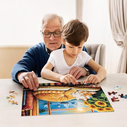 Jeacirio 4-Pack 100 Pieces Puzzles for Kids Ages 4-6 6-8 Panda Tiger Deer Cat Puzzles 100 Pieces Jigsaw Puzzles for Kids 8-10 Year Old, Large Piece Puzzle for Seniors, Puzzle Toys for Boys and Girls - style: Panda Tiger Deer Cat