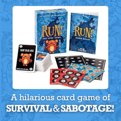 Run! The Card Game — The Hilarious Family Card Game Where Losing is Half the Fun | Ages 8+ | 2–8 Players | 15–30 Min