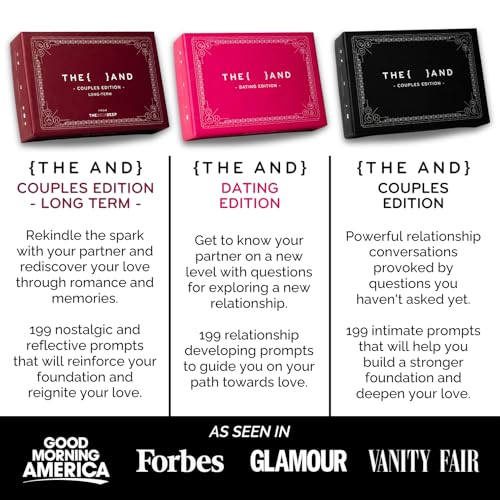 {THE AND} Long Term Couples Edition - 199 Meaningful Conversation Cards for Couples - Questions to Reconnect & Deepen Relationships - Couples Card Game to Reflect & Rediscover Love by The Skin Deep