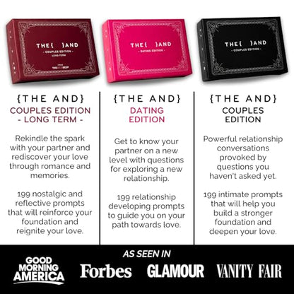 {THE AND} Long Term Couples Edition - 199 Meaningful Conversation Cards for Couples - Questions to Reconnect & Deepen Relationships - Couples Card Game to Reflect & Rediscover Love by The Skin Deep