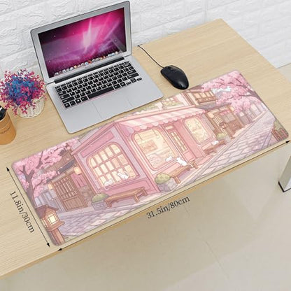 Extended Gaming Mouse Pad, Large Mouse Mat, XL Desk Pad for Keyboard and Mouse, Non-Slip Rubber Base & Stitched Edges for Gamer Office 31.5x11.8 in - color: 14